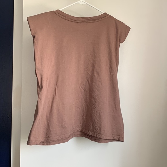 Zara mauve pink muscle tee style top size large - Picture 3 of 4